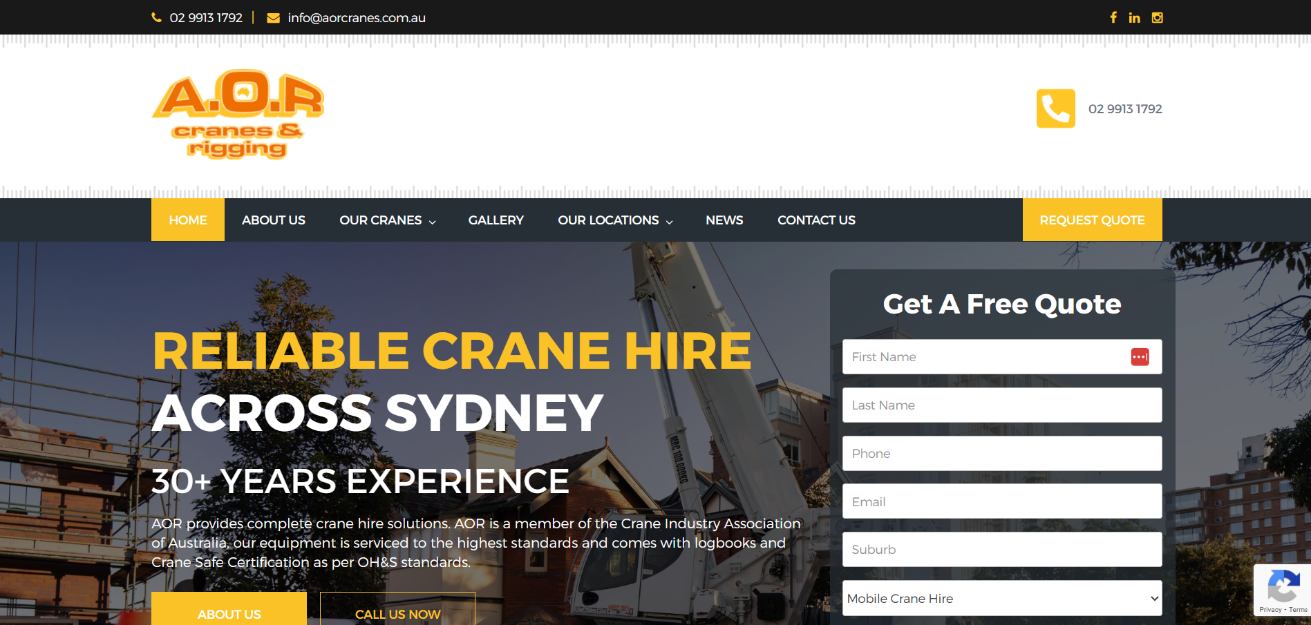 AOR Cranes screenshot